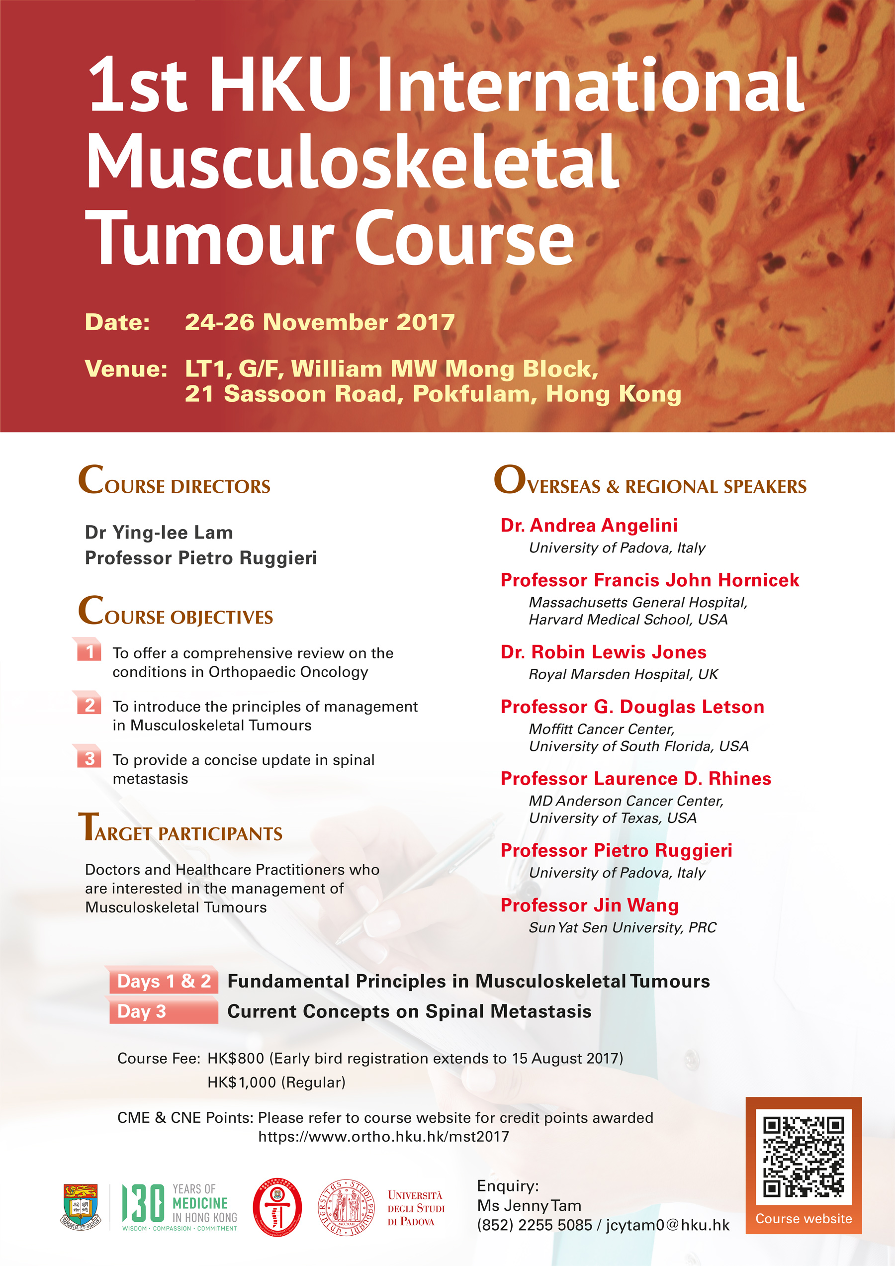 1st HKU International Musculoskeletal Tumour Course