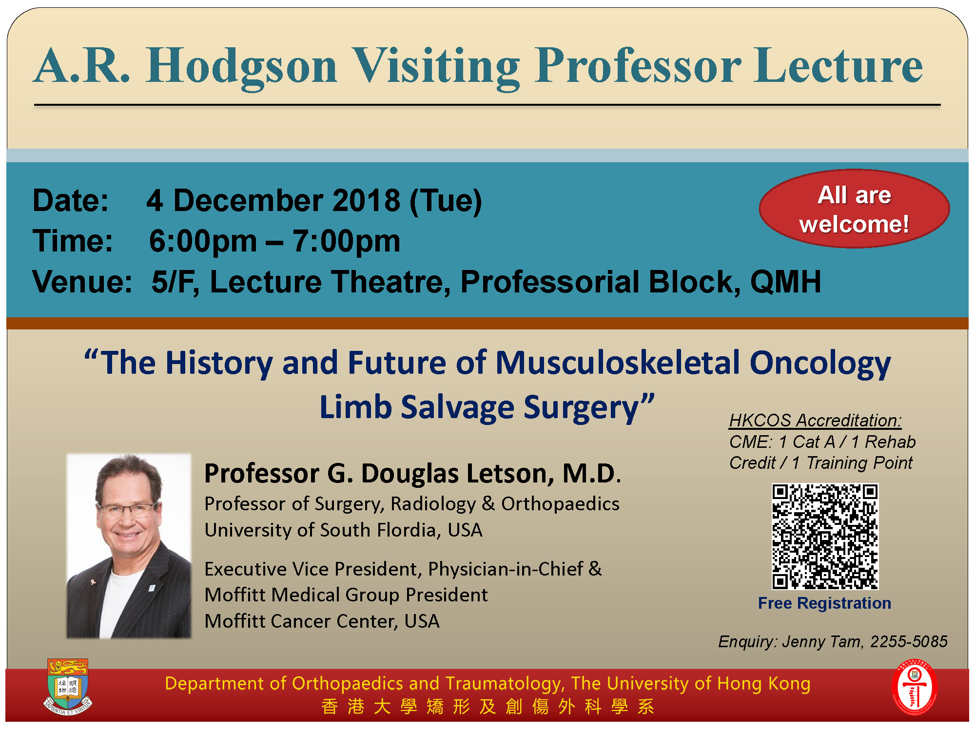 A.R. Hodgson Visiting Professor Lecture 2018