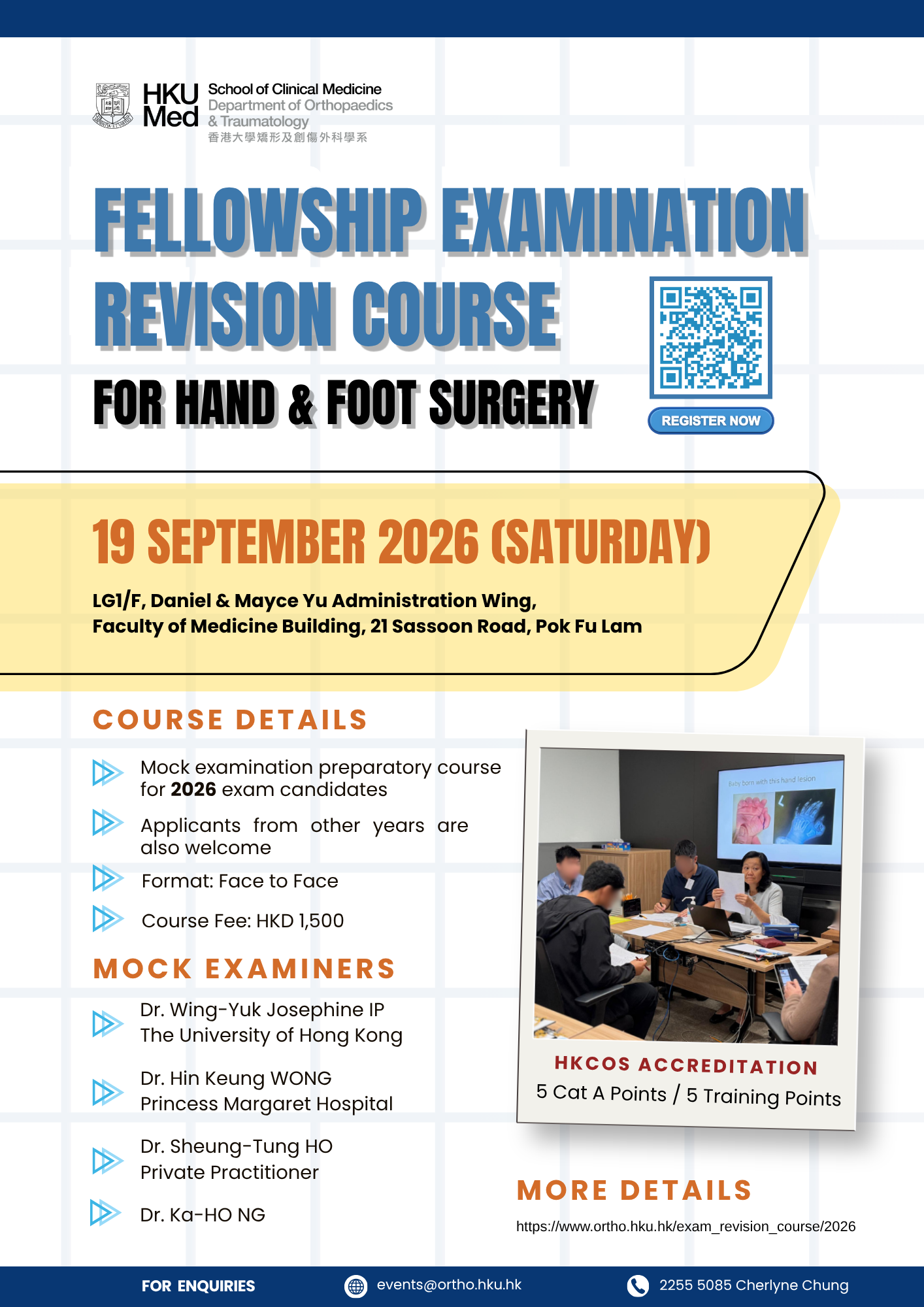 Fellowship Examination Revision Course for Hand & Foot Surgery 2026