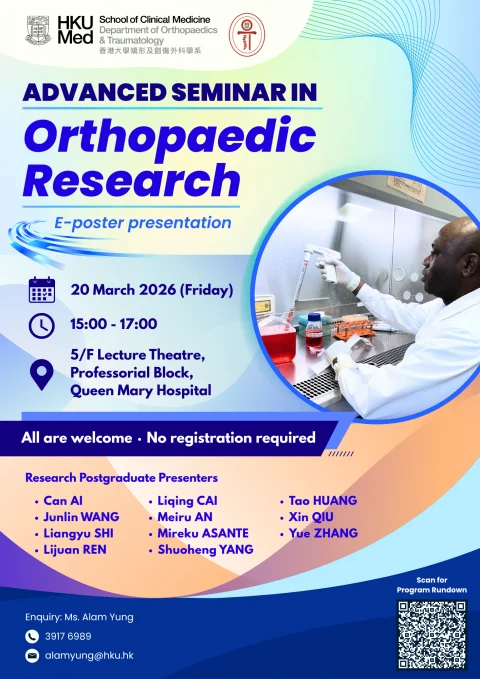 Advanced Seminar in Orthopaedic Research – E-Poster Presentation