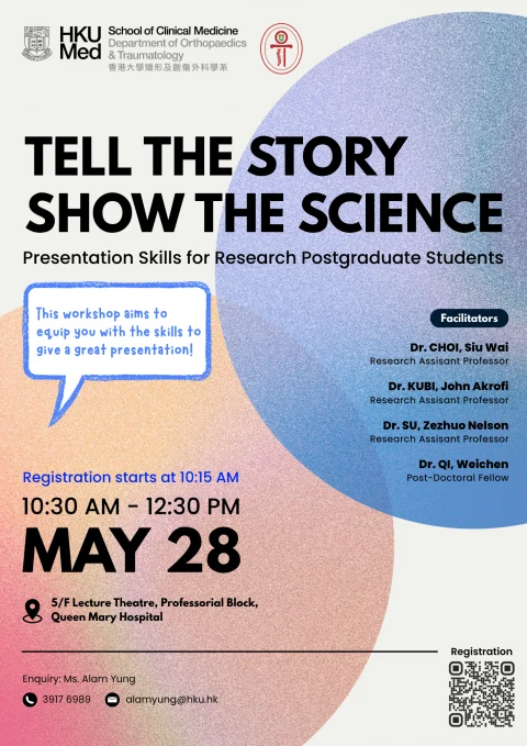 Tell the Story, Show the Science: Presentation Skills for Research Postgraduate Students