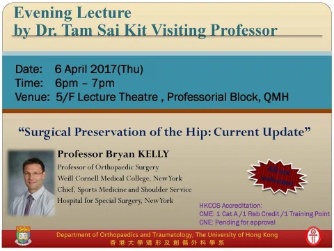 Evening Lecture by Dr. Tam Sai Kit Visiting Professor