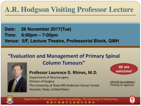 A.R. Hodgson Visiting Professor Lecture