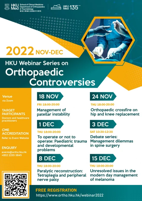 HKU Webinar Series on Orthopaedics Controversies