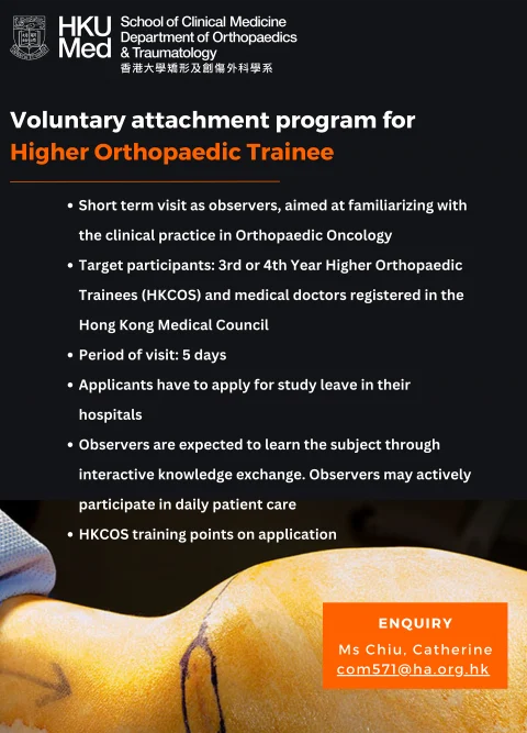 Voluntary attachment program for Higher Orthopaedic Trainee