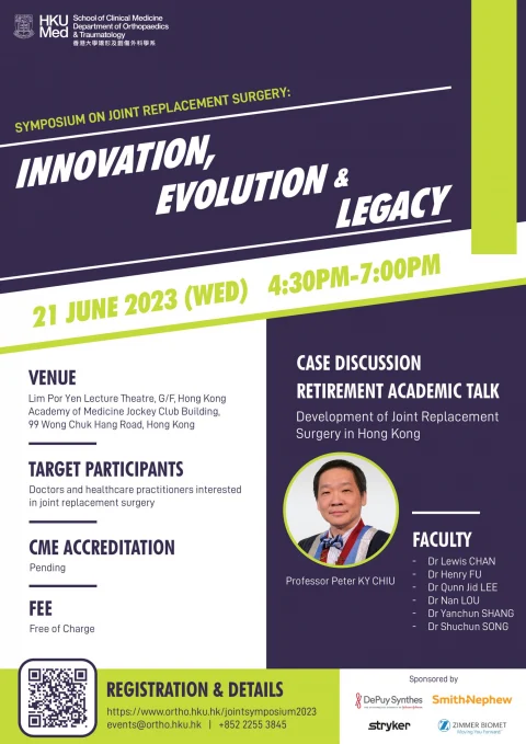 Symposium on Joint Replacement Surgery: Innovation, Evolution & Legacy