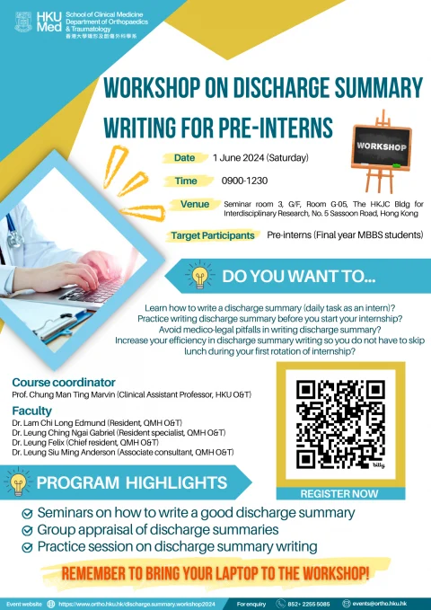 Workshop on discharge summary writing for pre-interns
