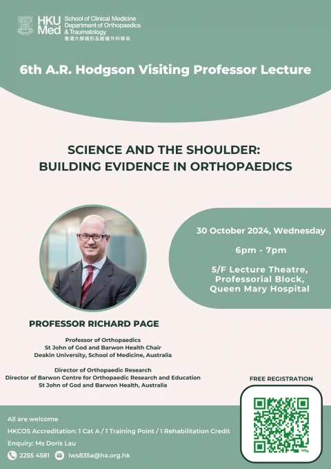 6th A.R. Hodgson Visiting Professor Lecture